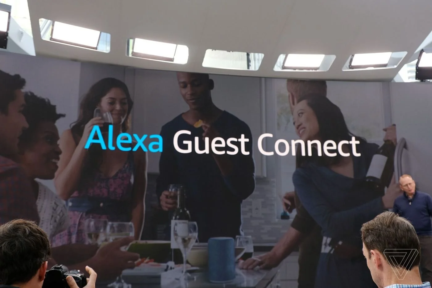 Amazon publicly introducing Alexa Guest Connect at an Amazon event in September 2019.